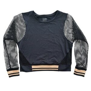 Lime & Vine Mesh Detail Crew Neck